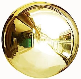 2 pcs 12 in Gold Stainless Steel Globe Gazing Reflective Mirror Balls Outdoor Garden Decor Centerpieces Wedding Party Events Reception Home Decorations Modern Ornaments Landscaping Accents by BalsaCircle