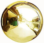 2 pcs 12 in Gold Stainless Steel Globe Gazing Reflective Mirror Balls Outdoor Garden Decor Centerpieces Wedding Party Events Reception Home Decorations Modern Ornaments Landscaping Accents by BalsaCircle
