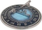 Solid Aluminium 10" Blue Round Garden Sundial - Plaque and Rooster Dial Outdoor Compass Sundials for Yards, Home Decor, Sundial Gift, Couple - Image 2