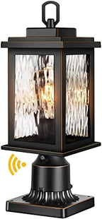 VIANIS Dusk to Dawn Outdoor Post Light with Pier Mount Base, Hardwired 120V by VIANISLIGHTING