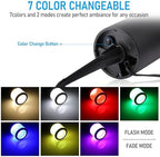 LEONLITE 4-Pack LED Landscape Bollard Path Lighting, RGB, 4.5W - Image 2