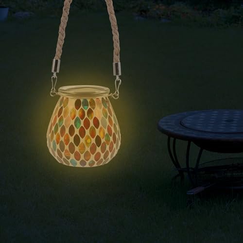 Jar Solar Outdoor Light Waterproof Glass Red Lantern Ornament - Image 4