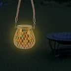 Jar Solar Outdoor Light Waterproof Glass Red Lantern Ornament - Image 4