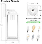 BesLowe Outdoor Wall Light, Modern Exterior Porch Sconce Lighting, White - Image 6