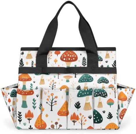 Other Plants Garden Tool Bag Tote for Men Women Multiple Pockets Wide Mouth Heavy Duty Waterproof Tool Organizer Bag for Outdoor Lawn Yard Portable Gardening Storage With Elasticbands - Image 7