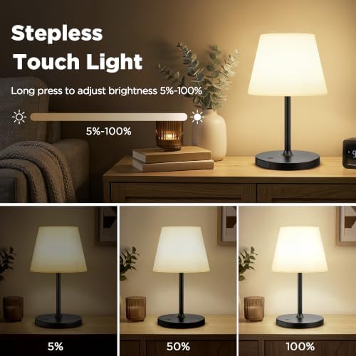 2 Pack Shower Lamp Waterproof, 6000mAh & 3 Color Temps and Stepless Dimming - Image 3