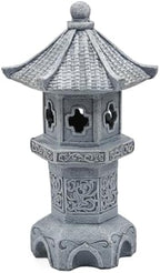 Pagoda Garden Statue, Resin Solar Japanese Pagoda Lantern, Decorative Zen Garden Landscape for Yard Patio Lawn, Style4 - Image 3