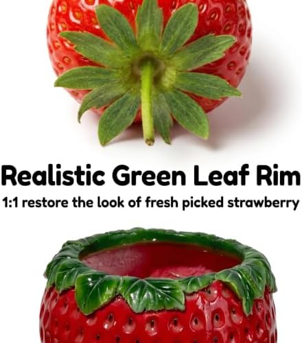 15" Strawberry Planter Pot, Cute Resin Fruit Flower Pot, Decorative Garden Planter for Patio, Porch, Yard, Lawn, Entryway, Tabletop & Home Decor - Image 2