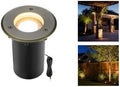 Gardenreet Brass Low Voltage Landscape Well Lights, 12V Flat Top, 1 Pack by Gardenreet
