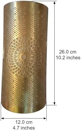 Moroccan Brass Wall Lamp Sconce Home Decor, Handmade Lighting Copper Metal Lights Turkish Lamp, Ramadan Candle Lantern, Candle Holder, Indoor Outdoor, Patio, Porch, Shelf, Garden (Solar) - Image 2