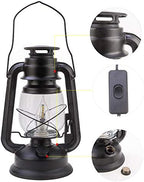 Farmhouse Rustic Accent Kerosene Dietz Electric Lantern Oil Lamp with Edison LED Bulb Black Matte Nightstand Table Lamps Antique Light Study Room 12 Inches Tall Cabin Kitchen Winery Restaurant Bar - Image 3