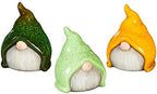 Small Ceramic Gnome Garden Statue, Set of 3-4 x 4 x 5 Inches by EvergreenGarden