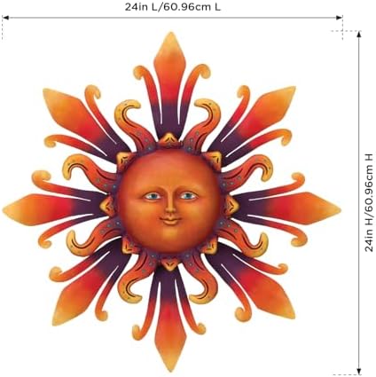 Regal Art & Gift Large Metal Sun Wall Decor, Indoor & Outdoor Sunburst Art - Image 4