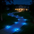 Flacchi Solar Lights Outdoor Waterproof，Blue 12 Pack 2-in-1 Ground Lights - Image 4