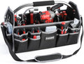 Kowsinde 18 Inch Tool Bag, Electrician Tool Bag, Open Top Tool Bags, 26 Pockets Can Hold Many Tools, Steel Handle and Removable Shoulder Strap by KOWSINDE