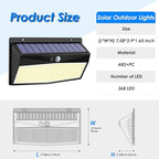 Peasur Solar Motion Sensor Lights Outdoor Waterproof with 3 Lighting Modes - Image 7