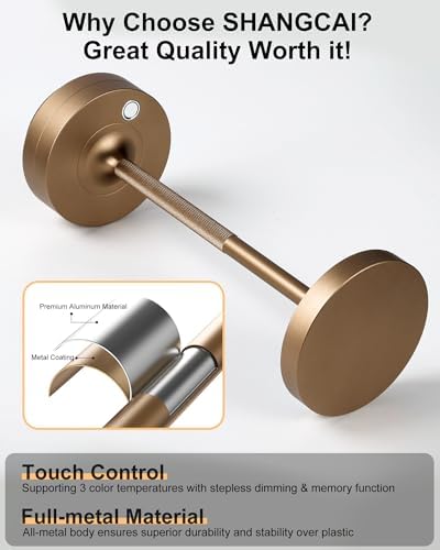 LED Cordless Lamp 5000mAh Outdoor Table Lights Rechargeable Bronze - Image 5