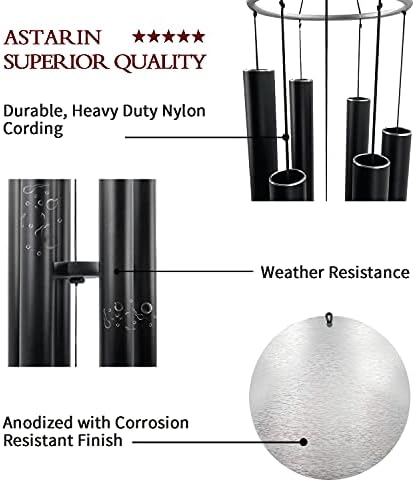 ASTARIN Large Wind Chimes Outdoor Deep Tone,Black - Image 3
