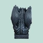 Relaxdays Gargoyle Gothic Figurine, H x W x D: 42 x 28 x 28 cm, Polyresin, UV-Resistant, Weatherproof Garden Decoration, Grey - Image 7