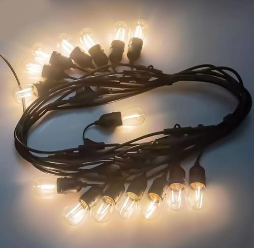 25FT LED Outdoor Patio String Lights.IP65 Water Proof Strand with 12 Shatterproof Bulbs.UL Listed Heavy-Duty Christmas Lights.Outside Hanging Lights for Patio,Balcony,Garden,Yard,Party. - Image 3