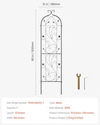 VEVOR 60 x 15 in, Rustproof Metal Garden Flower Trellis, Outdoor Climbing Rose & Cucumber Support, Decorative Tall Clematis Trellis for Courtyards & Lawns - Image 7