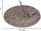 Whitehall Products Frog Sundial, Oil Rub Bronze - Image 3