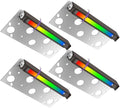 4-Pack 7 Inch RGB + White Hardscape Lighting, 5W 200LM Color Changing LED Retaining Wall Lights Swivel, 12V-24V AC/DC Paver Lights, IP65 Waterproof Outdoor Step Lights, ETL Certified by Sofiton