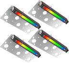 4-Pack 7 Inch RGB + White Hardscape Lighting, 5W 200LM Color Changing LED Retaining Wall Lights Swivel, 12V-24V AC/DC Paver Lights, IP65 Waterproof Outdoor Step Lights, ETL Certified by Sofiton