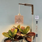 Hanging Grow Lights for Indoor Plants - 35W 4000K Full Spectrum Plant Light, Wall Mounted Grow Light with Wooden Bracket, Timer, 15FT Power Cord, Ideal for Plants, Flowers & Home Decor by QIHONGLT