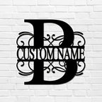 Metal Sign B Custom Name Initial Letter Monogram Customized Steel Metal Wall Cut Out Cut Out Sign Ready to Hang Retro Metal Welcome Sign Decor for Indoor Outdoor Cabin Garage 24 Inch by Unknown