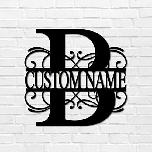 Metal Sign B Custom Name Initial Letter Monogram Customized Steel Metal Wall Cut Out Cut Out Sign Ready to Hang Retro Metal Welcome Sign Decor for Indoor Outdoor Cabin Garage 24 Inch by Unknown