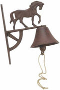 Cast Iron Horse Dinner Bell Yard Wall Hanging Garden Decor Hang Indoor Outdoor by Unknown