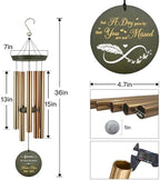 Personalized Memorial Wind Chimes Feather Mourn Wind Chimes - Image 7