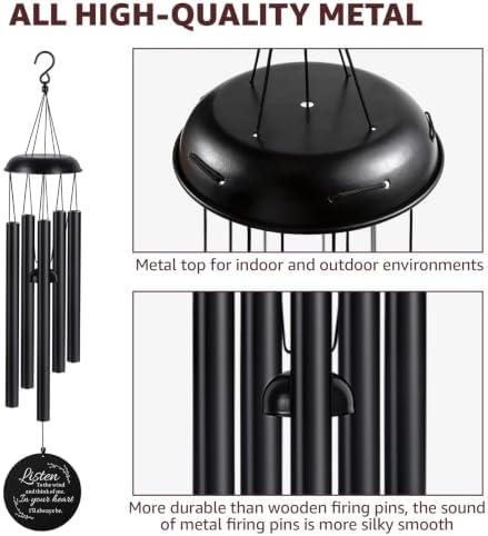 Sympathy Wind Chimes for Loss of Loved One, 39" Memorial Windchimes Outdoor - Image 6
