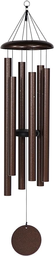 44" Aluminum Wind Chimes - Premium Wind Chime to Create a Zen Atmosphere - Wind Chime Suitable for Outdoor, Garden, Patio, Backyard, Garden Decoration with Wind Catcher Decor Gift (Copper Vein) by LOTUSBYRK