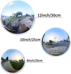 Stainless Steel Gazing Mirror Ball 12 Inch Silver Garden Sphere Garden Ornaments for Home Housewarming Decorating Gift - Image 4