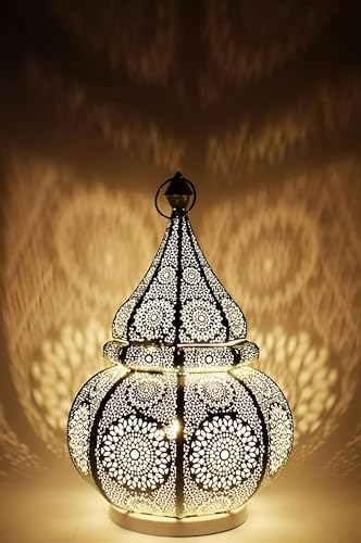 Iron Hanging Tealight Outdoor Moroccan Candle Lantern, Metal Finish Type Candle Lantern Gift for Home and Outdoor Décor (Golden) - Image 4
