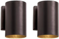 mirrea 7" Modern Outdoor Porch Wall Light, Oil Rubbed Bronze, Pack of 2 by mirrea