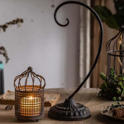 Birdcage Candle Holder Lantern with Stand, 16.14 in - Image 3