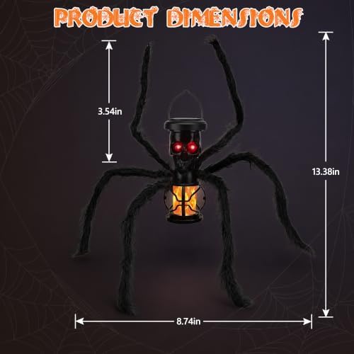 Jnaurb 2 Pack Halloween Skull Solar Lights Outdoor with Spider Leg, Fexible - Image 4