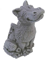 Little Darling Dragon Baby 'Rexy' with Festive Christmas Hat and Scarf- Solid Cast Stone Garden Statue - a Great Home or Garden Gift Idea - Durable, Lifelike Sculpture - Fun Exterior and Interior Art - Image 4