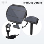 1 to 2 LED Solar Powered Spotlight, Outdoor Garden Lawn Light, Warm Yellow Lighting, Automatic On Off, IP65 Waterproof, Landscape Decorative Spotlight for Patio, Yard, Pathway - Image 4