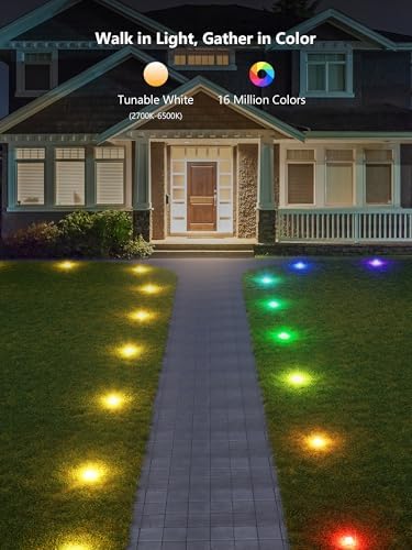 Brizled Halloween Lights Outdoor, 50ft Color Changing Smart Ground Lights - Image 3