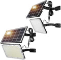 JACKYLED Solar Lights Outdoor 299 LED 1000 Lumens Bright Solar Black 2 Pack by JACKYLED