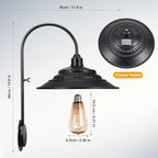 Solar Barn Lights Outdoor, Waterproof 2 Pack Gooseneck Barn Solar Lights - Image 5