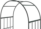 Garden Arbor, 7.3FT Metal Arbor Trellis for Climbing Plants Outdoor, Dark Green Garden Archway for Lawn, Patio and Backyard, Wedding Arches for Ceremony - Image 4