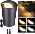 Low Voltage Well Lights - 5 Colors Temp IP67 In-Ground Light, 2700K/3000K/3500K/4000K/5000K Outdoor 12V LED Turret Top Landscape Lighting, ORB Aluminum for Pathway Deck Patio 3W 170LM by Varmtalys