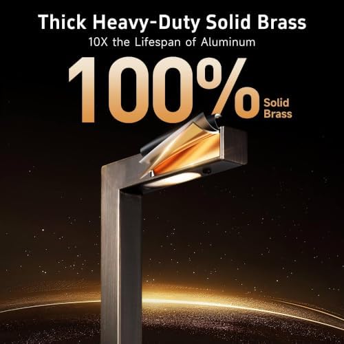 Gardenreet Brass Low Voltage L-Shaped Path Light, Bronze, G4, 3000K, 12Pack - Image 3
