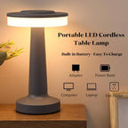 Riakrum 2 Pcs LED Cordless Table Lamp Bulk Rechargeable,Gray - Image 3