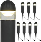 Low Voltage Landscape Lighting Aluminum LED Bollard Lights 8 Pack by MULANDI